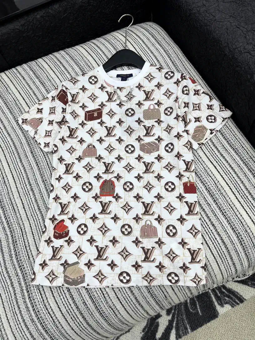 Louis Vuitton 1AHIZ2 Women Aquarelle Monogram Eyelet T-Shirt  L66495