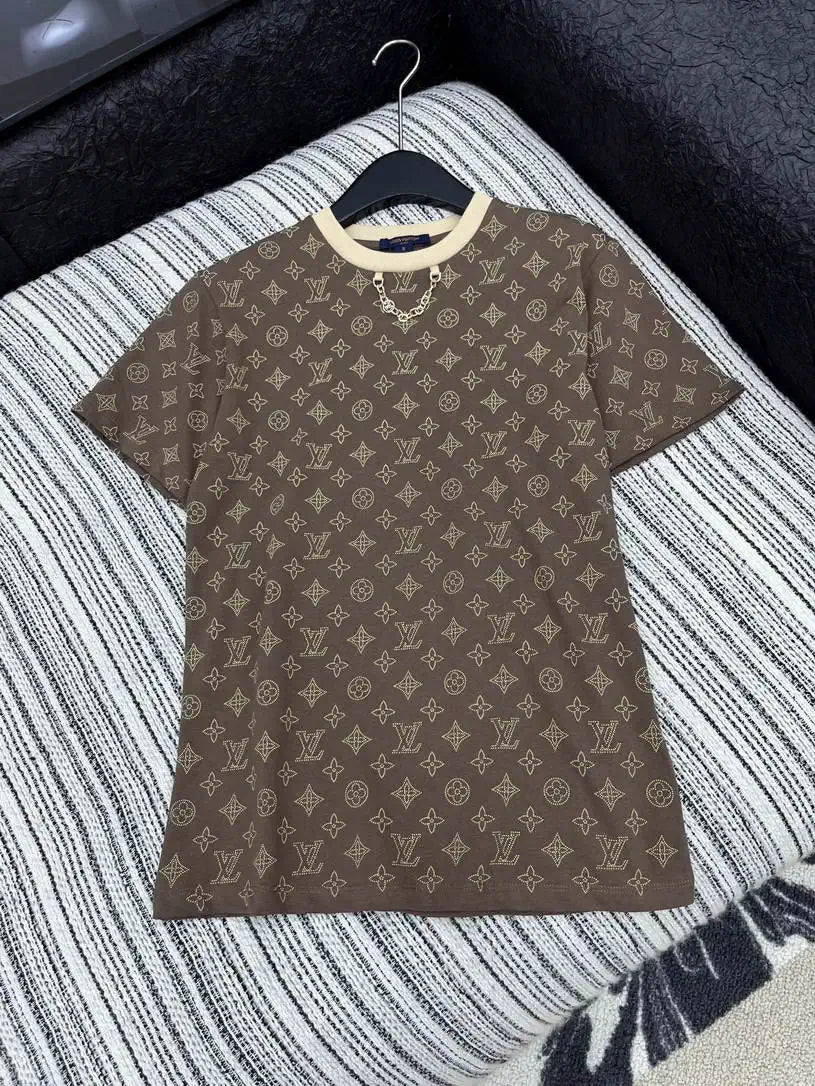 Louis Vuitton 1AHIZ2 Women Aquarelle Monogram Eyelet T-Shirt  L66496