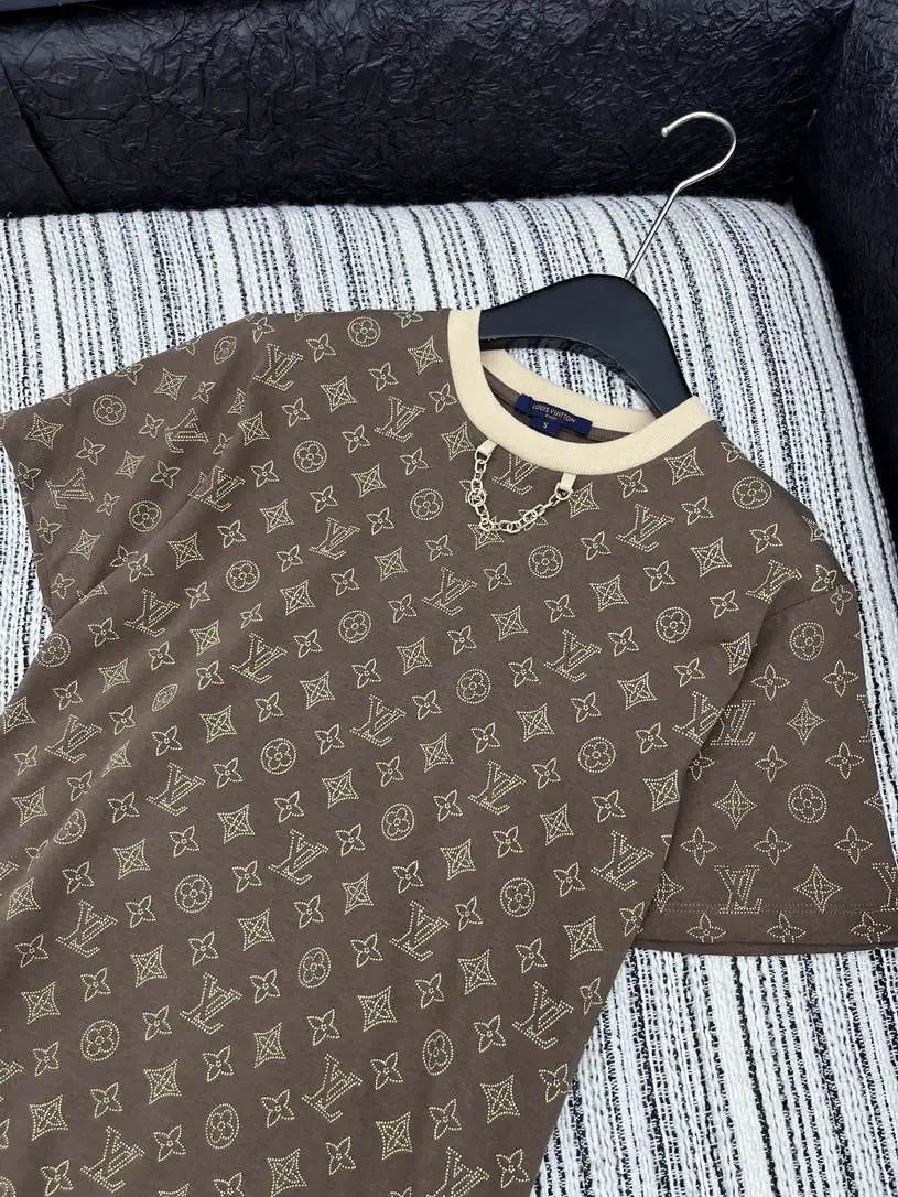 Louis Vuitton 1AHIZ2 Women Aquarelle Monogram Eyelet T-Shirt  L66496