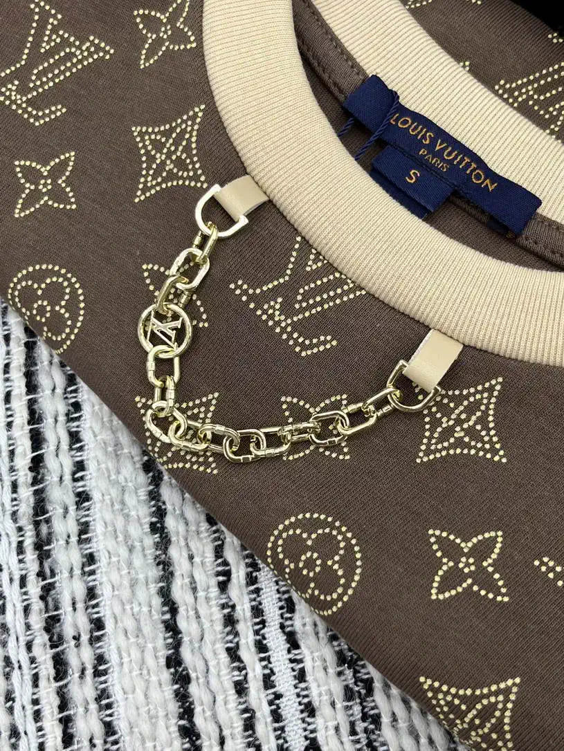 Louis Vuitton 1AHIZ2 Women Aquarelle Monogram Eyelet T-Shirt  L66496
