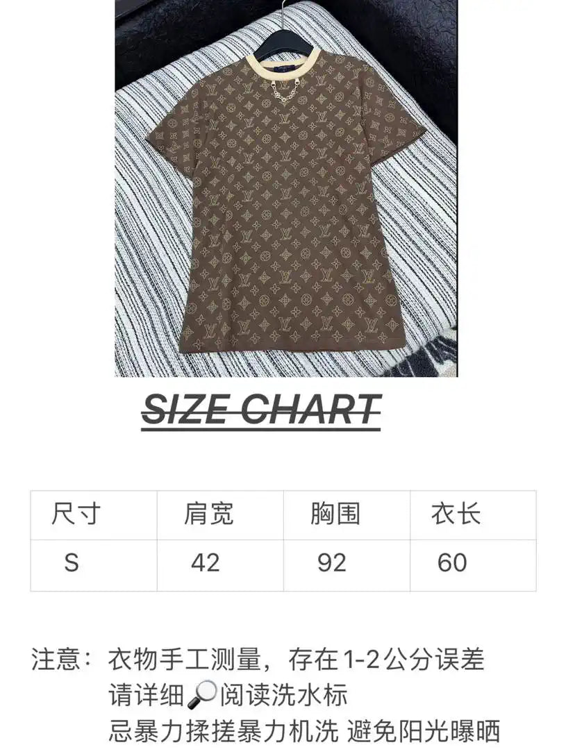 Louis Vuitton 1AHIZ2 Women Aquarelle Monogram Eyelet T-Shirt  L66496
