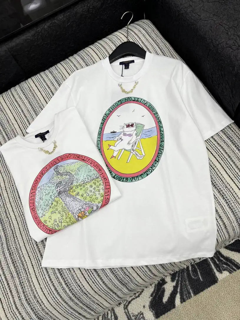 Louis Vuitton 1AIG26 Women LV x Grace Coddington monogram T-shirt L66491
