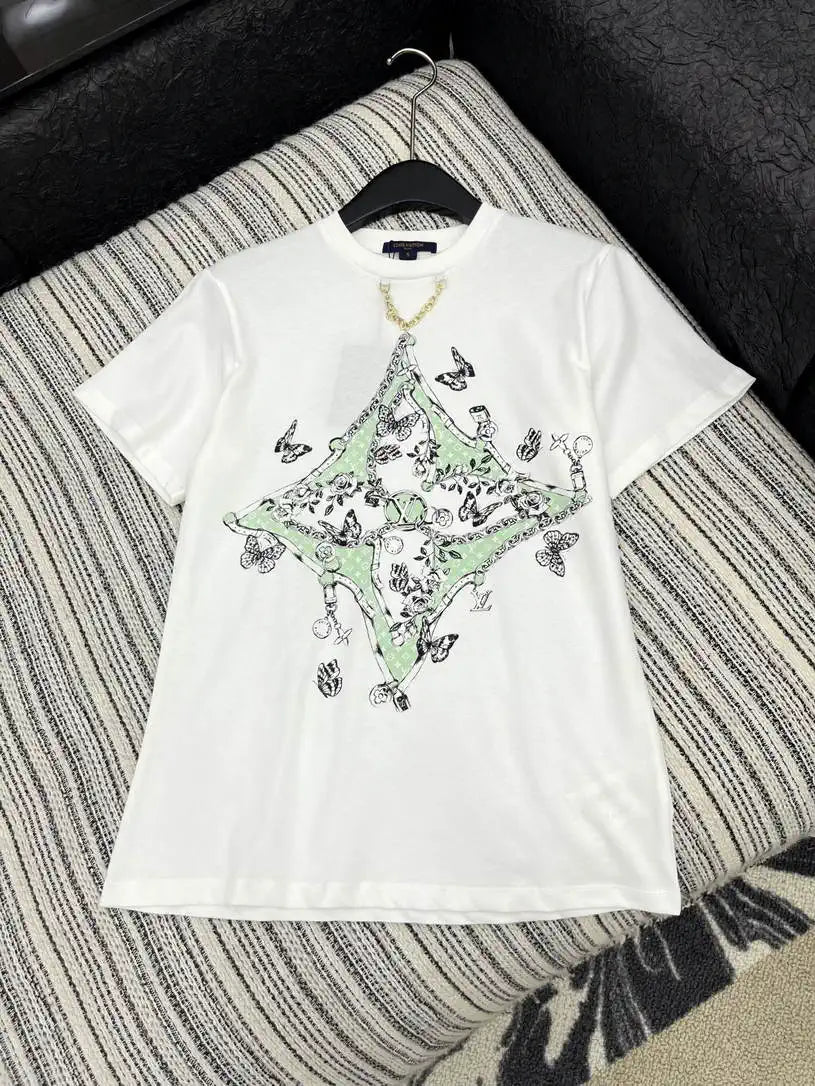 Louis Vuitton 1AIG26 Women  Printed short-sleeved T-shirt L66498