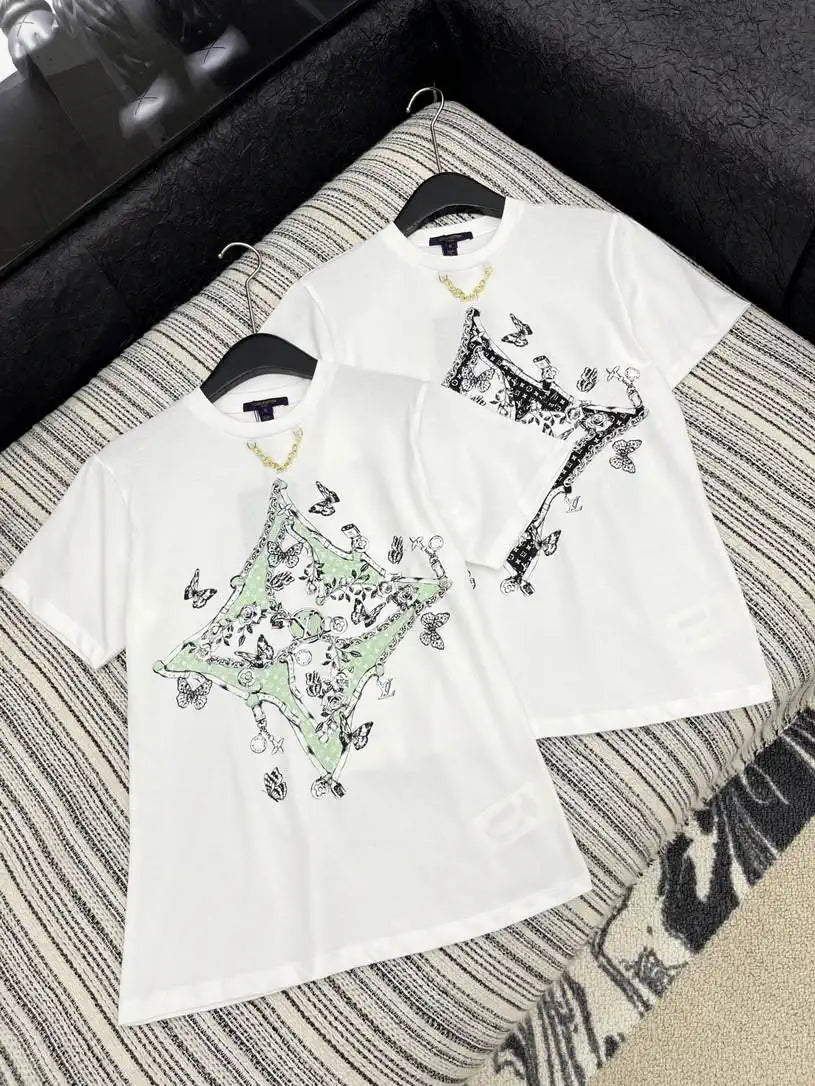 Louis Vuitton 1AIG26 Women  Printed short-sleeved T-shirt L66498