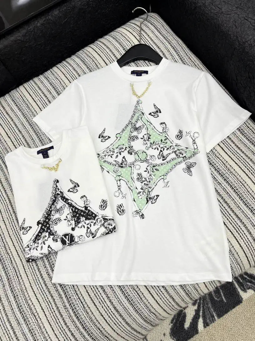 Louis Vuitton 1AIG26 Women  Printed short-sleeved T-shirt L66498