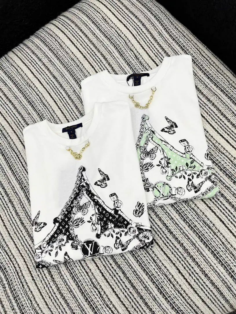 Louis Vuitton 1AIG26 Women  Printed short-sleeved T-shirt L66498