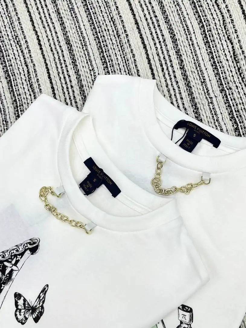 Louis Vuitton 1AIG26 Women  Printed short-sleeved T-shirt L66498