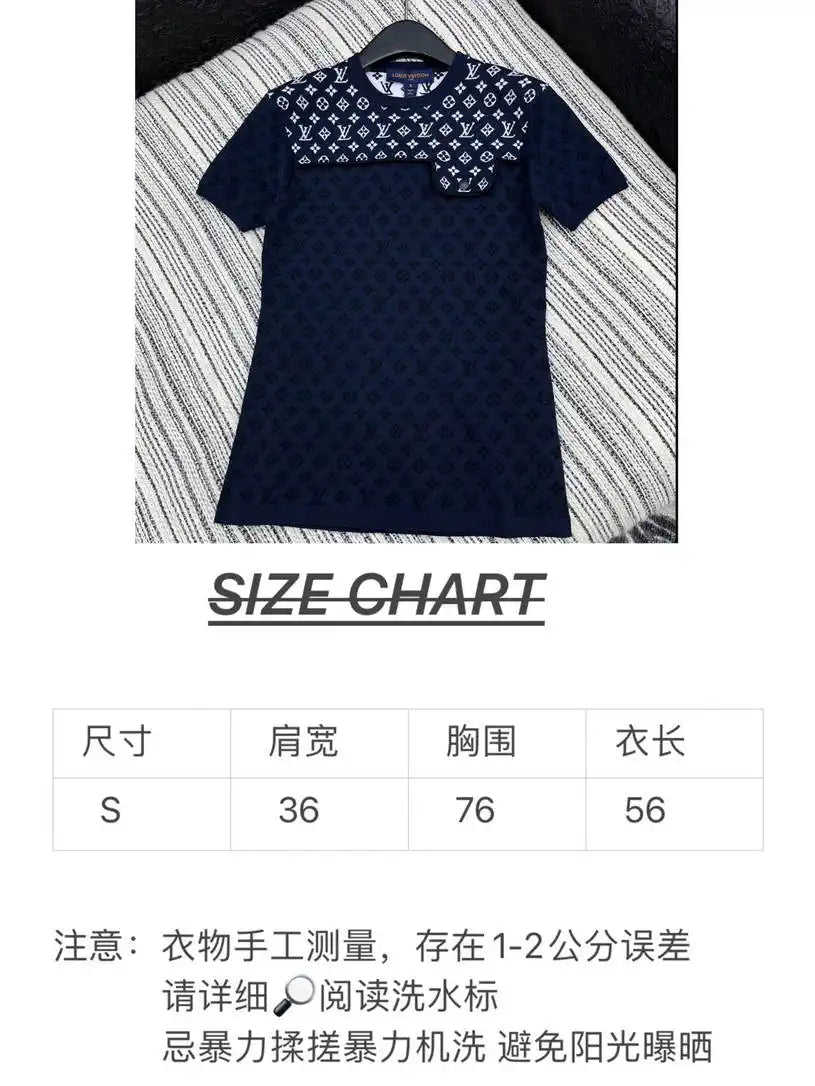 Louis Vuitton 1AIG26 Women Short-sleeved patchwork sweater L66493