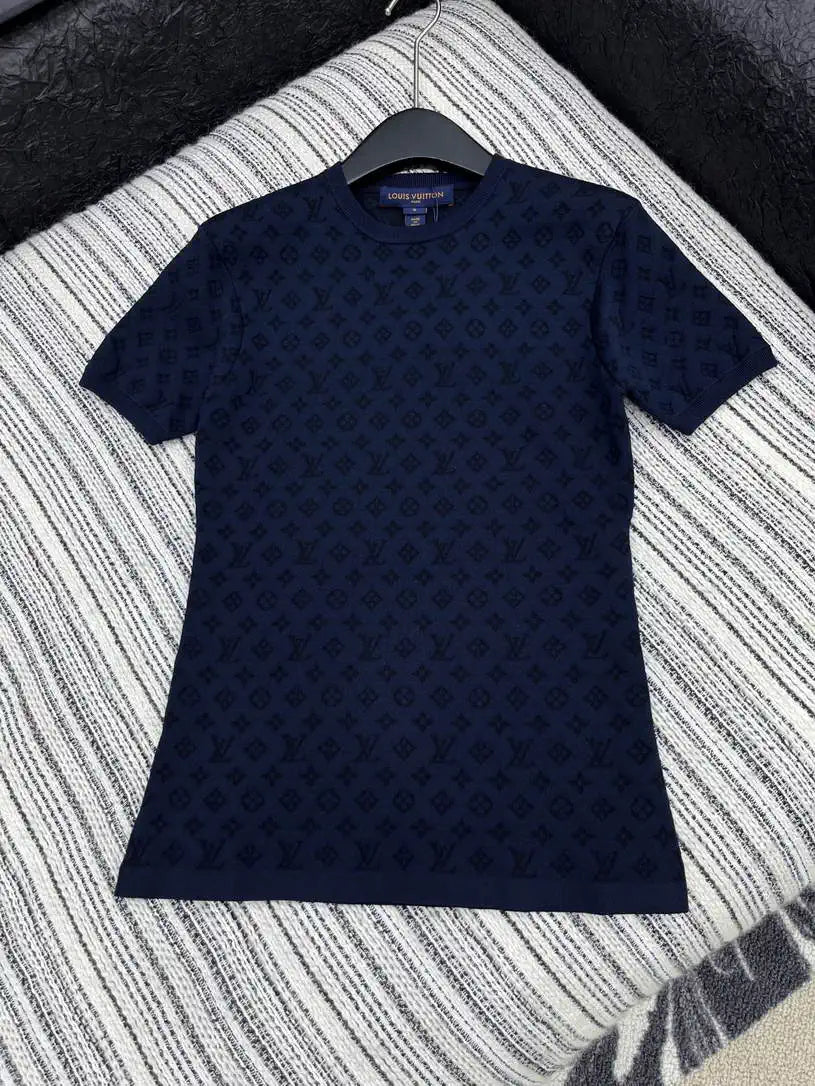 Louis Vuitton 1AIG26 Women Short-sleeved patchwork sweater L66494