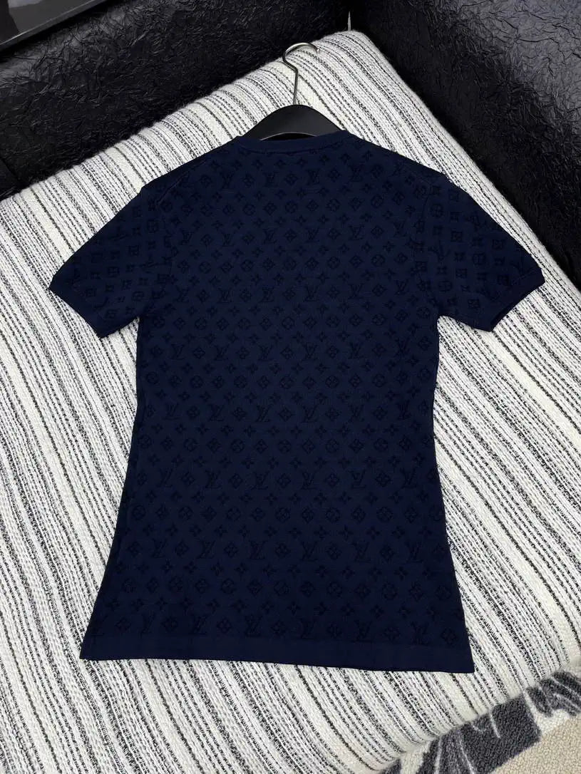 Louis Vuitton 1AIG26 Women Short-sleeved patchwork sweater L66494