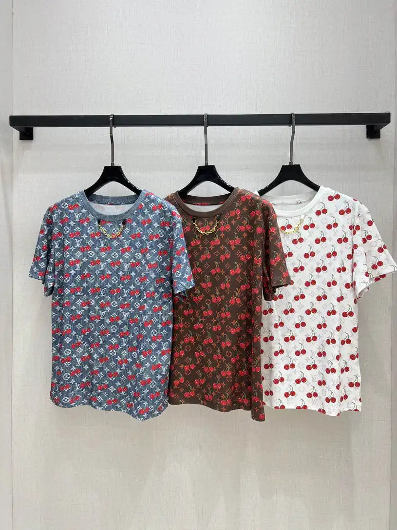 Louis Vuitton 1AIG26 Women Mercerized cotton T-shirt L66495