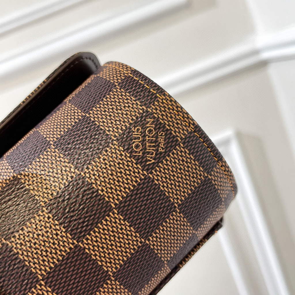 Louis Vuitton 3 Watch Case Damier Graphite Canvas N41137 Cofee