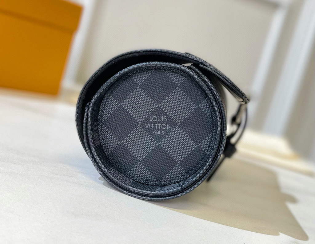 Louis Vuitton 3 Watch Case Damier Graphite Canvas N41137