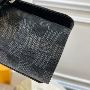 Louis Vuitton 3 Watch Case Damier Graphite Canvas N41137 - Default Title - View 9