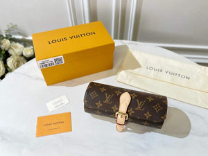 Louis Vuitton 3 Watch Case M47530 Monogram Canvas - Default Title - View 1