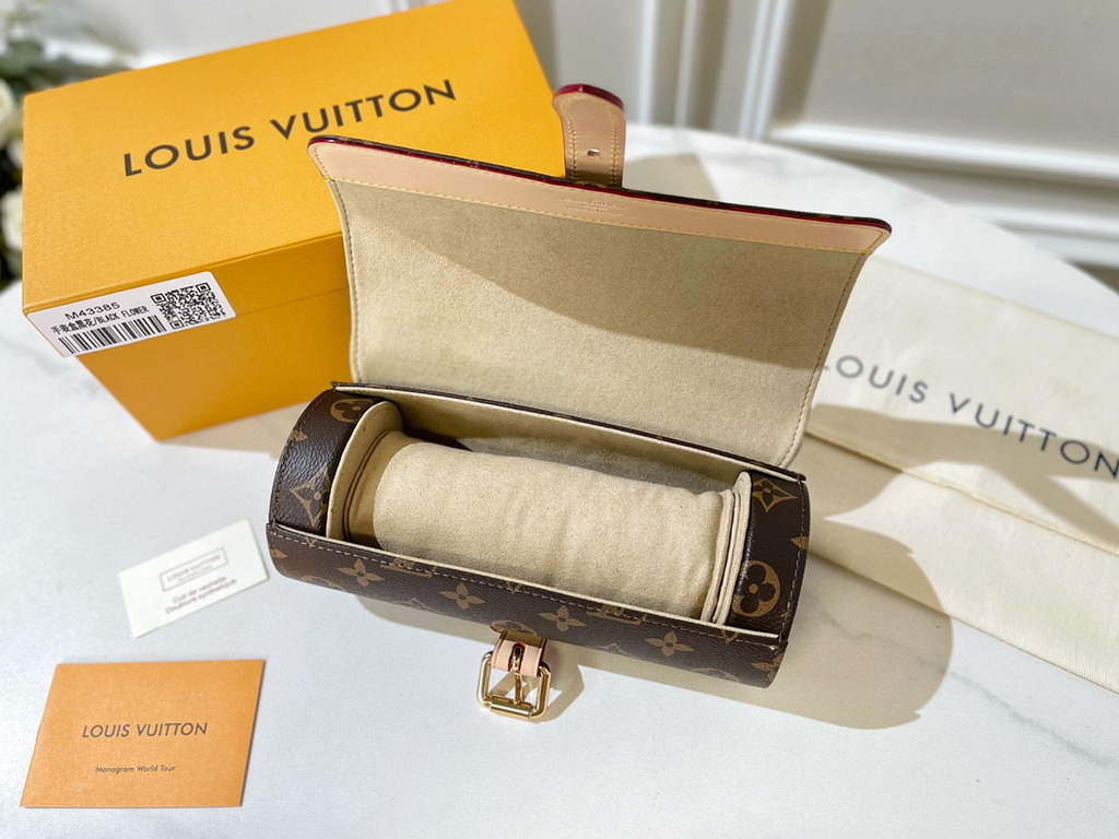 Louis Vuitton 3 Watch Case M47530 Monogram Canvas