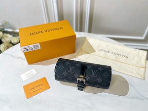 Louis Vuitton 3 Watch Case Monogram Eclipse Canvas M43385 - Default Title - View 1