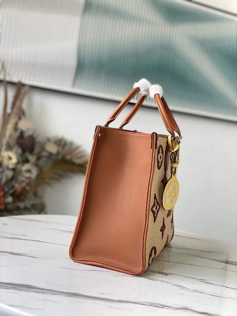 Louis Vuitton  M57707 LV  M57723 OnTheGo MM Tote Bag Tan