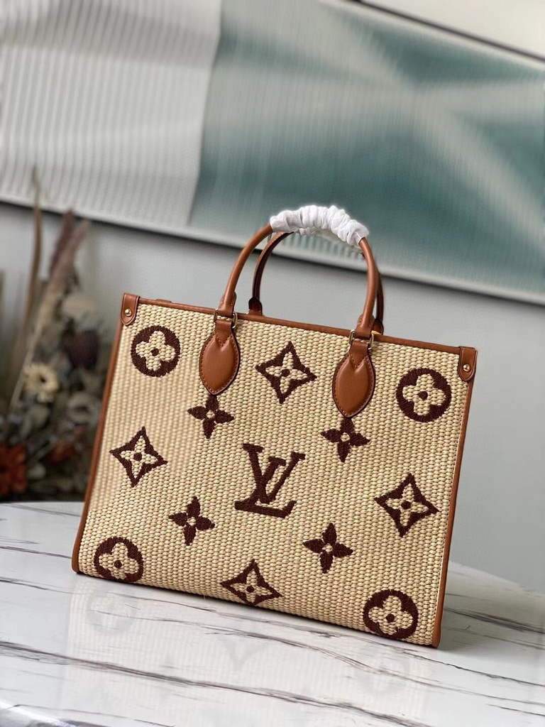 Louis Vuitton  M57707 LV  M57723 OnTheGo MM Tote Bag Tan