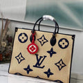 Louis Vuitton M57723 LV M57707 OnTheGo MM Tote Bag Blue