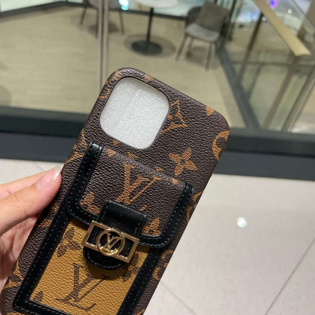 Louis Vuitton Apple Iphone Leather Premium Deluxe Phone Case L20128