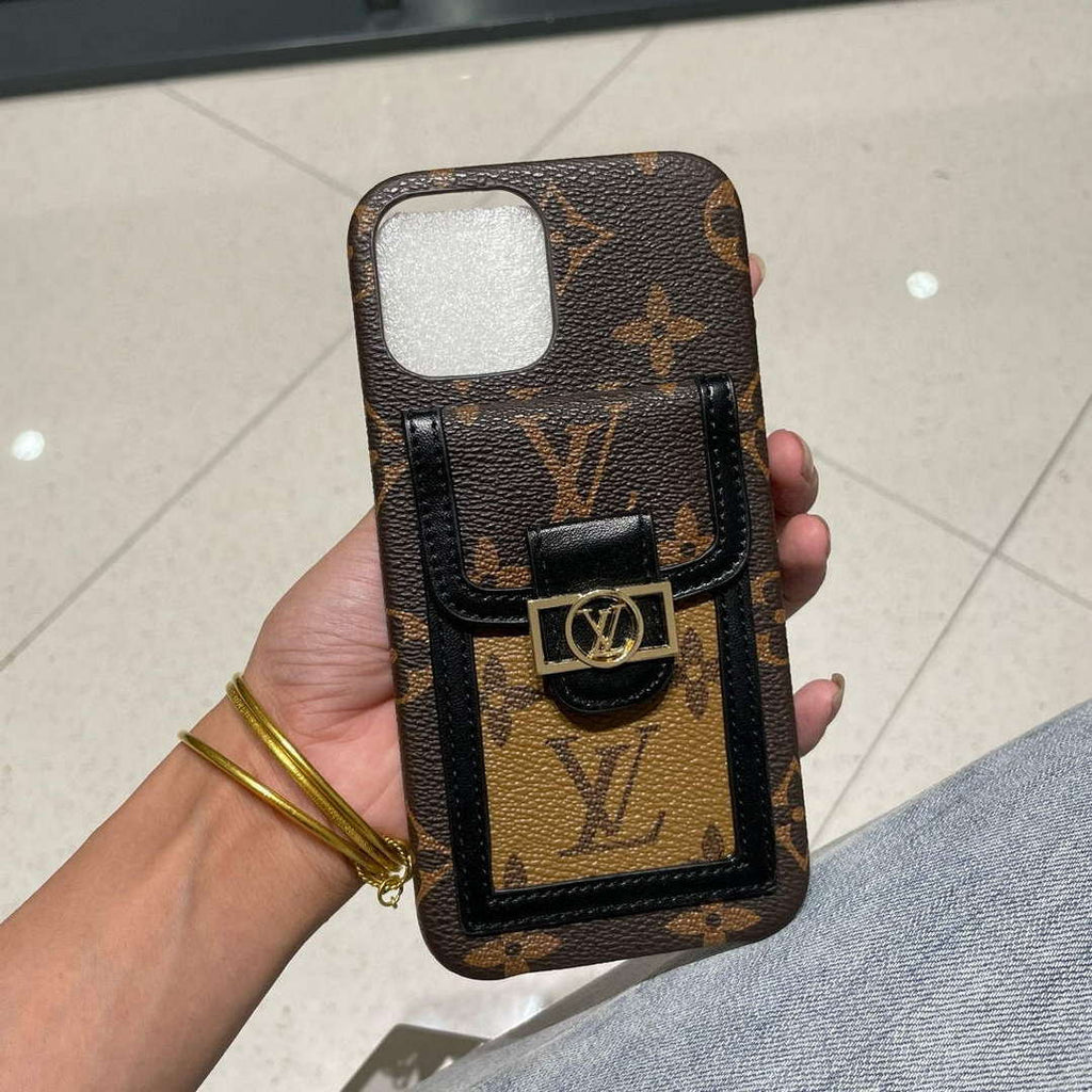Louis Vuitton Apple Iphone Leather Premium Deluxe Phone Case L20128