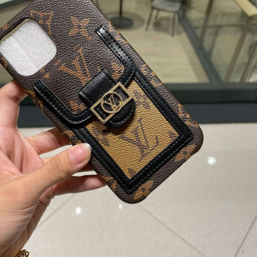 Louis Vuitton Apple Iphone Leather Premium Deluxe Phone Case L20128