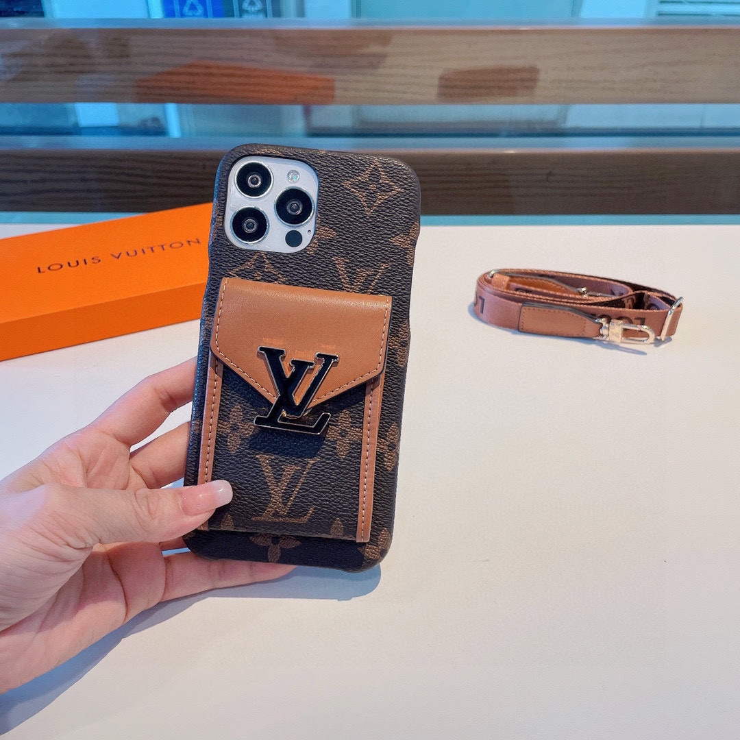 Louis Vuitton Apple Iphone Leather Premium Deluxe Phone Case L20138 - iPhone15pro max £¨6.7£© - View 1