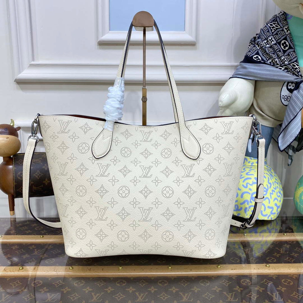 Louis Vuitton  Blossom MM Mahina Tote Bag LV M21851 Beige