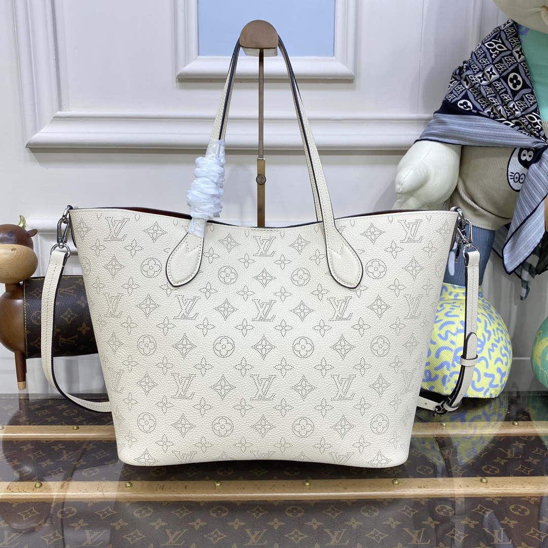 Louis Vuitton  Blossom MM Mahina Tote Bag LV M21851 Beige