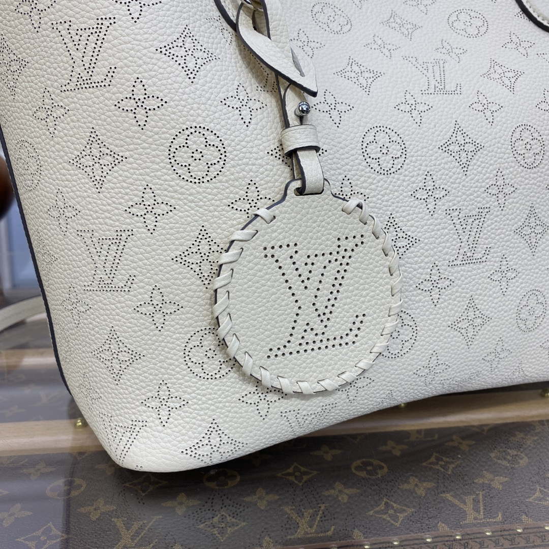 Louis Vuitton  Blossom MM Mahina Tote Bag LV M21851 Beige - Default Title - View 5