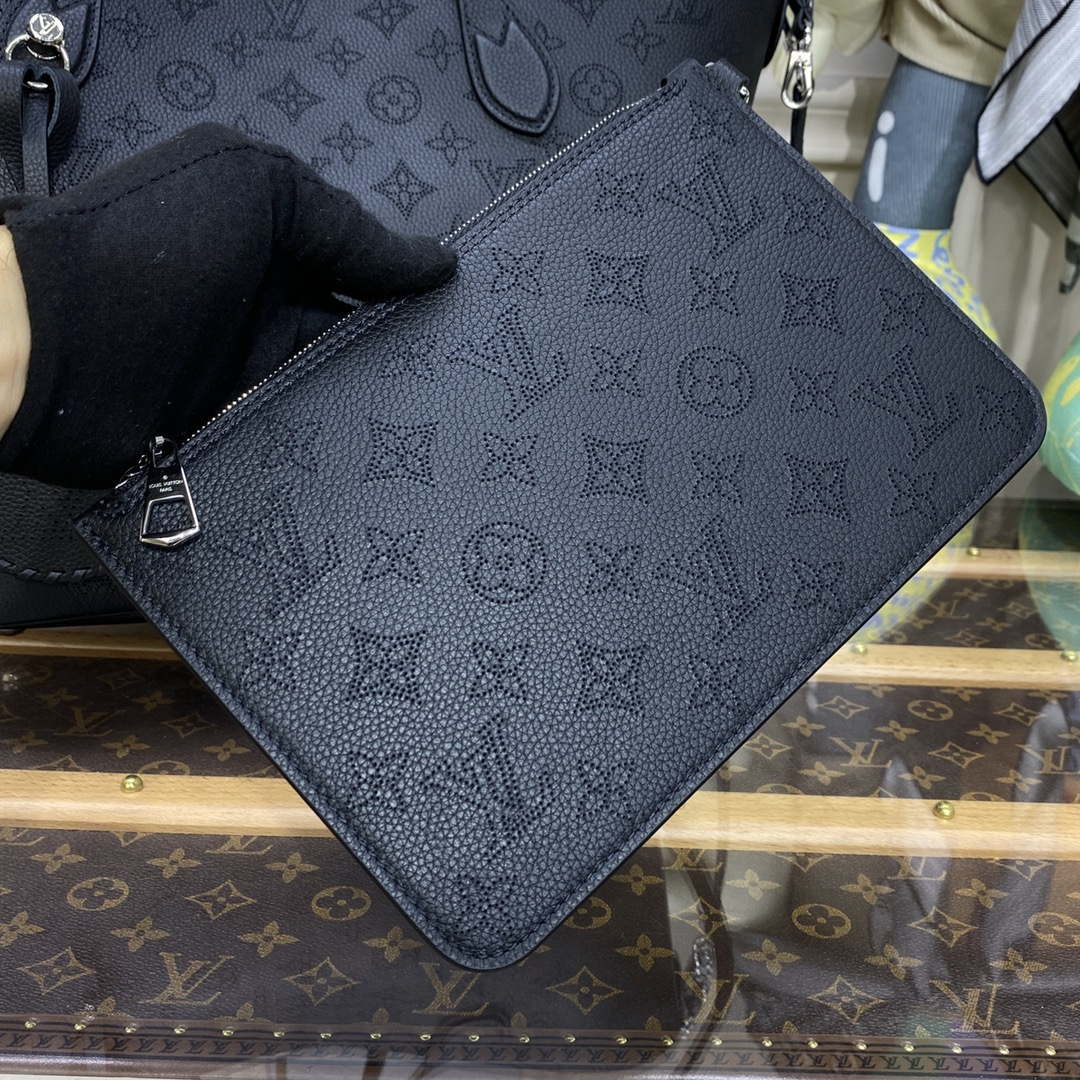 Louis Vuitton  Blossom MM Mahina Tote Bag LV M21851 Black - Default Title - View 6