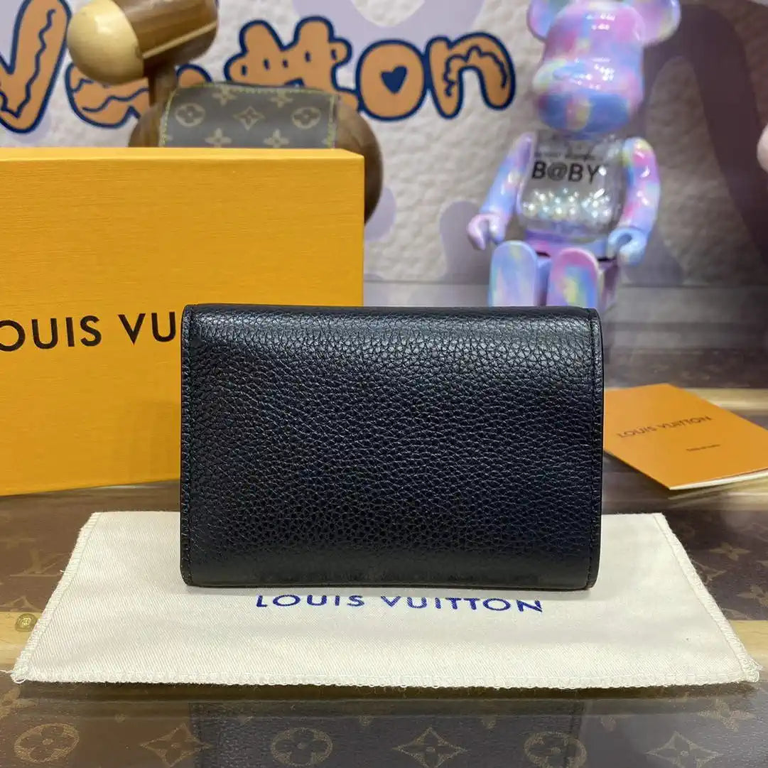 Louis Vuitton Capucines Compact Wallet LV M82764 Black