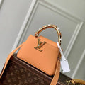 Louis Vuitton Capucines Mini Handbag LV M14396 Khaki Orange