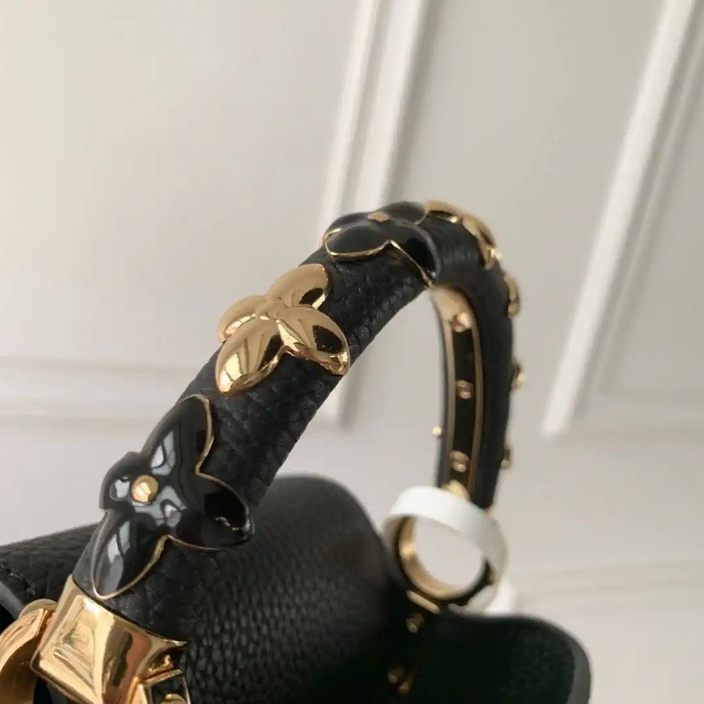 Louis Vuitton Capucines Mini Handbag LV M14976 Black