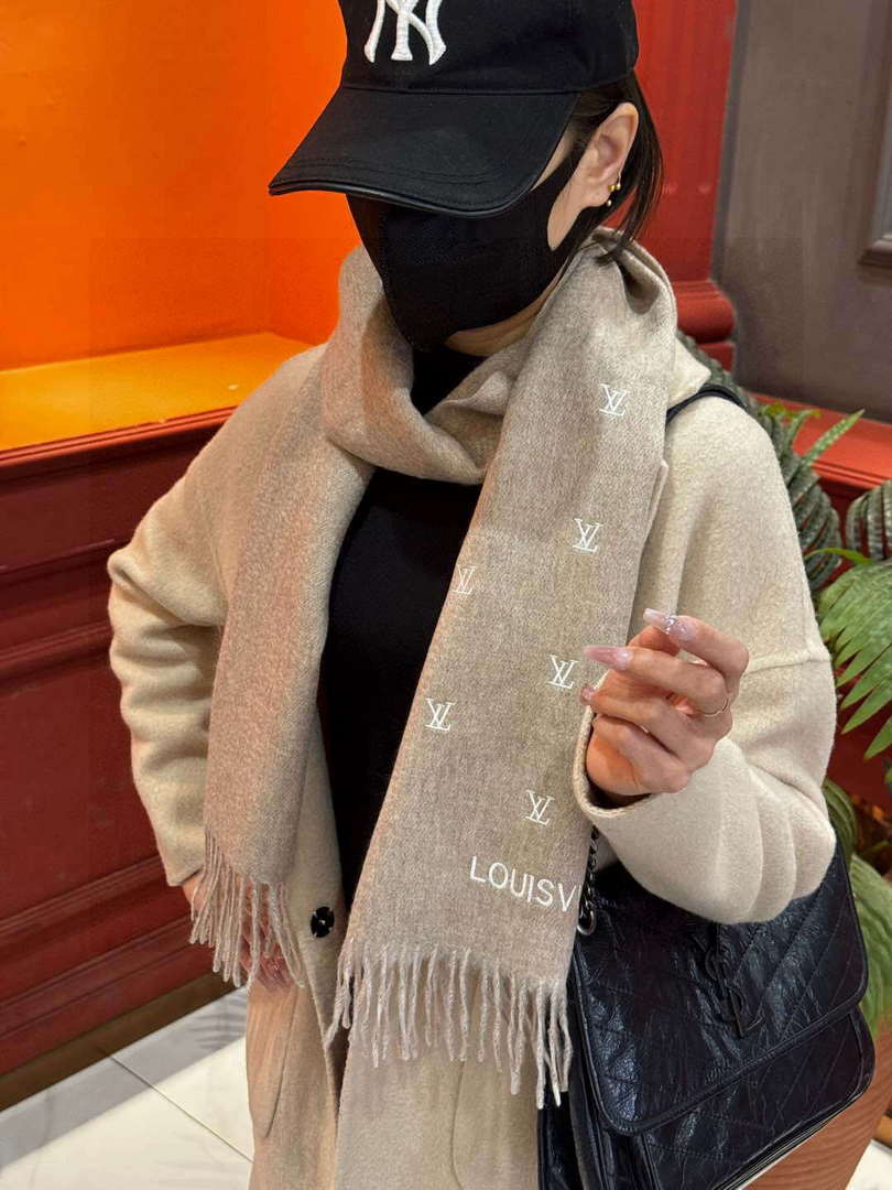 Louis Vuitton Double-sided Cashmere Scarf L60377 - Default Title - View 1