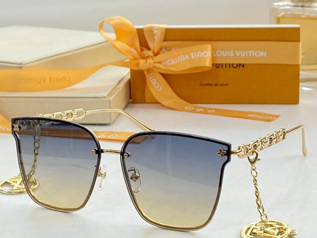 Louis Vuitton flower round sunglasses LV link cat eye sunglasses 992526
