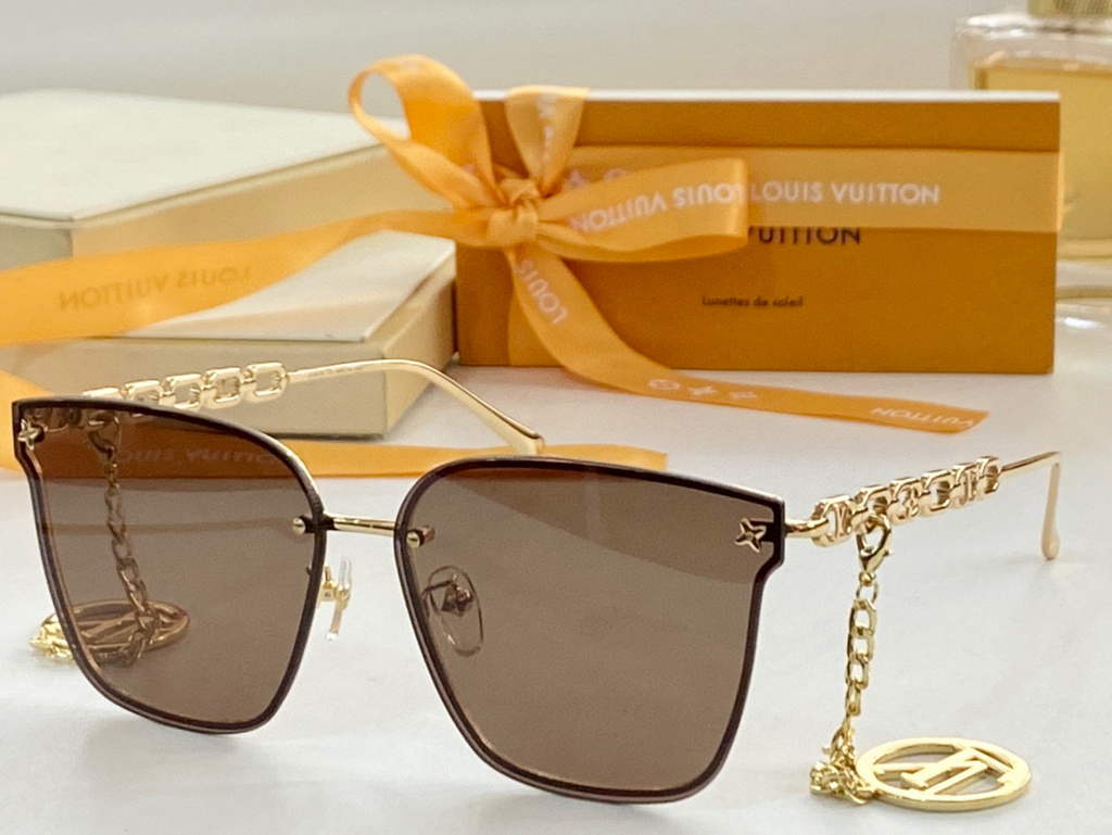 Louis Vuitton flower round sunglasses LV link cat eye sunglasses 992527
