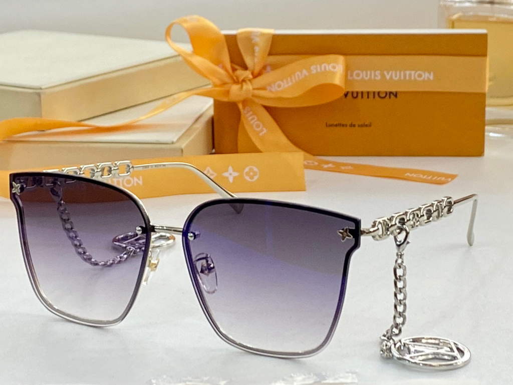 Louis Vuitton flower round sunglasses LV link cat eye sunglasses 992530