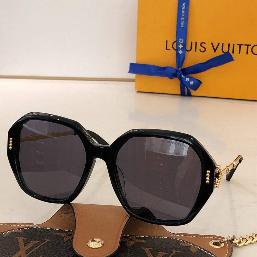 Louis Vuitton flower round sunglasses LV link cat eye sunglasses 992531
