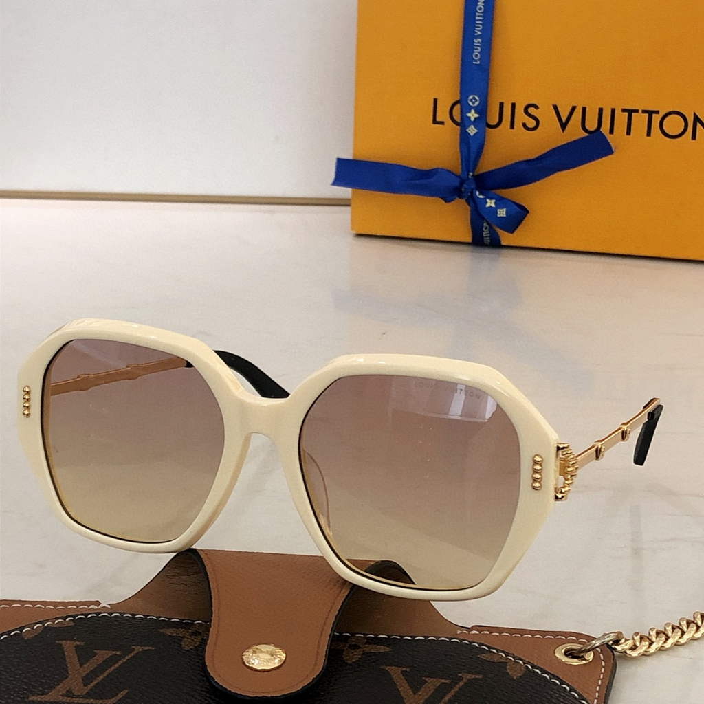Louis Vuitton flower round sunglasses LV link cat eye sunglasses 992534