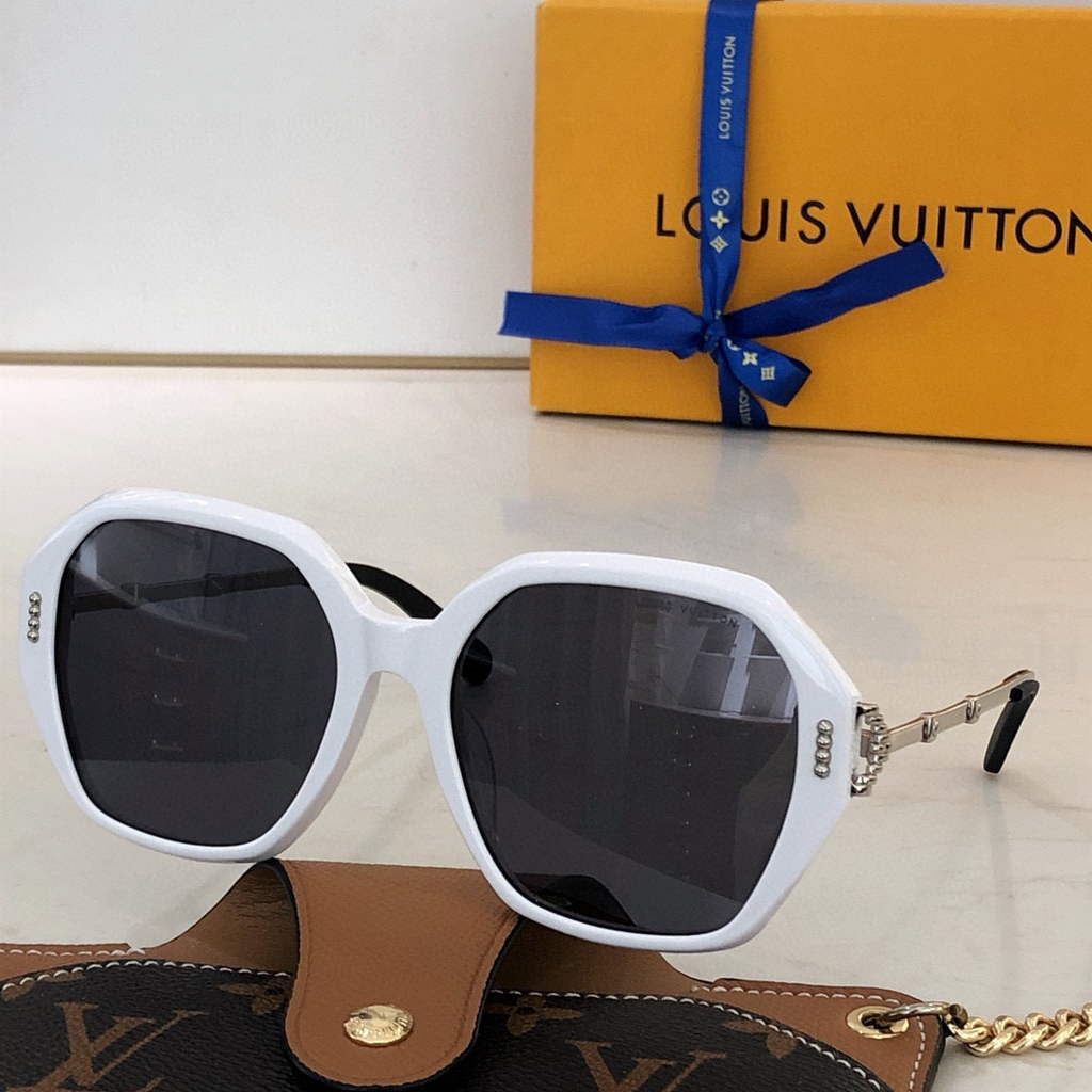 Louis Vuitton flower round sunglasses LV link cat eye sunglasses 992536
