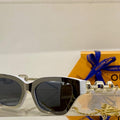 Louis Vuitton flower round sunglasses LV link cat eye sunglasses 992543 - Default Title - View 1