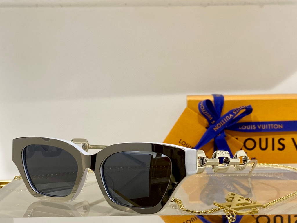 Louis Vuitton flower round sunglasses LV link cat eye sunglasses 992543