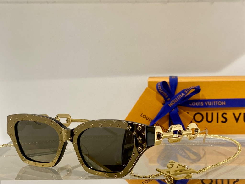 Louis Vuitton flower round sunglasses LV link cat eye sunglasses 992546