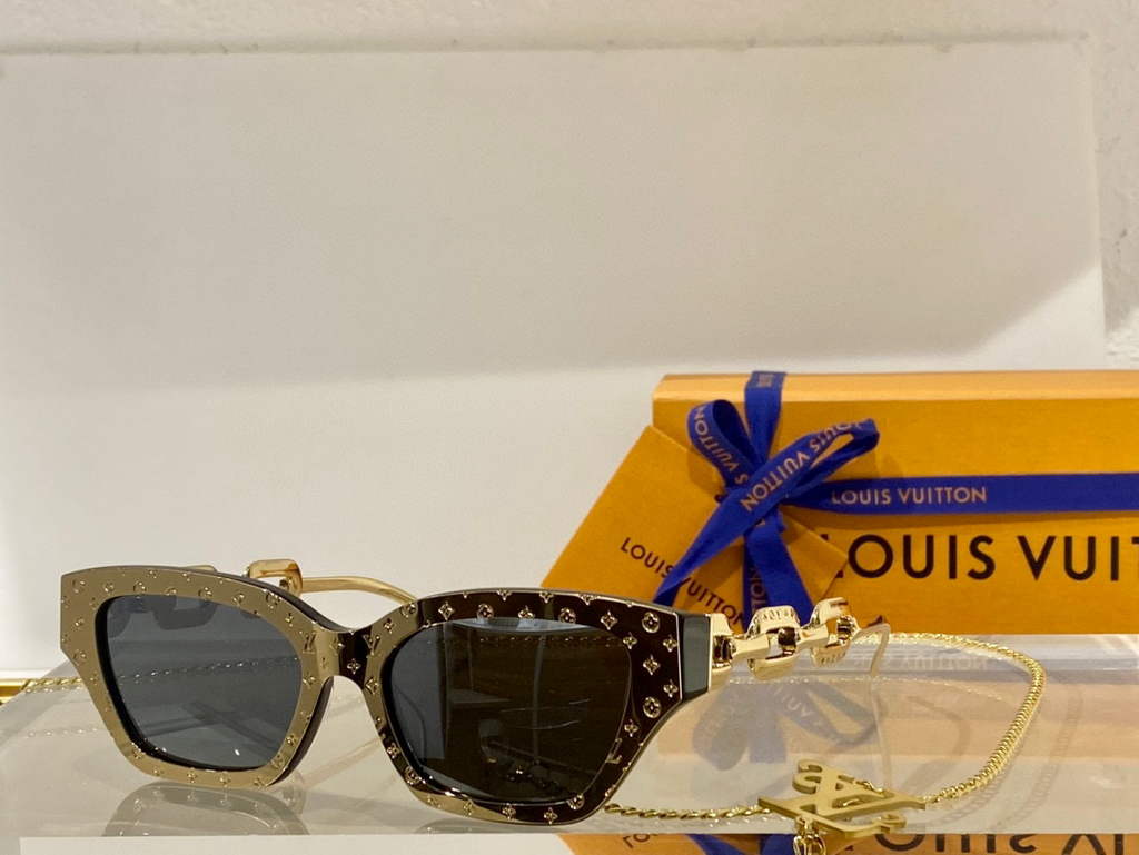 Louis Vuitton flower round sunglasses LV link cat eye sunglasses 992549