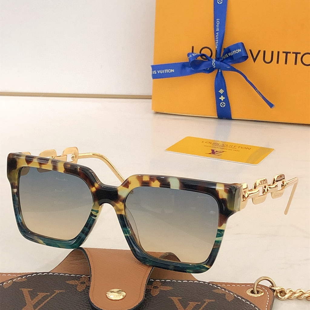 Louis Vuitton flower round sunglasses LV link cat eye sunglasses 992580