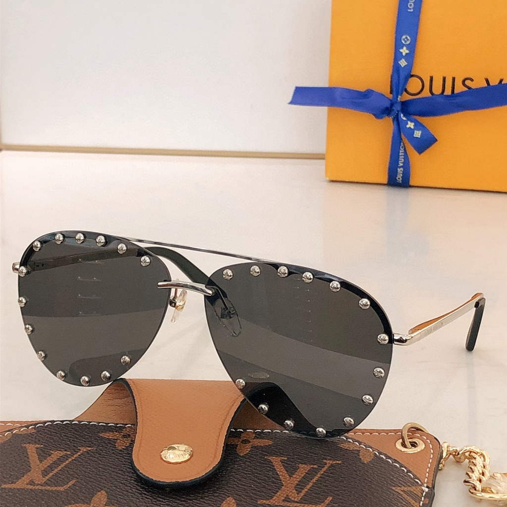 Louis Vuitton flower round sunglasses LV link cat eye sunglasses 992593