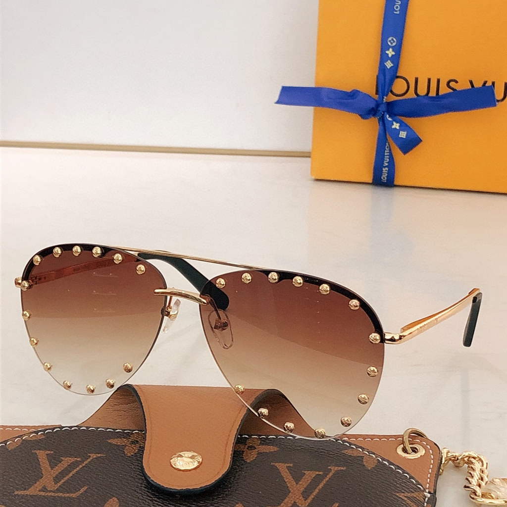 Louis Vuitton flower round sunglasses LV link cat eye sunglasses 992594