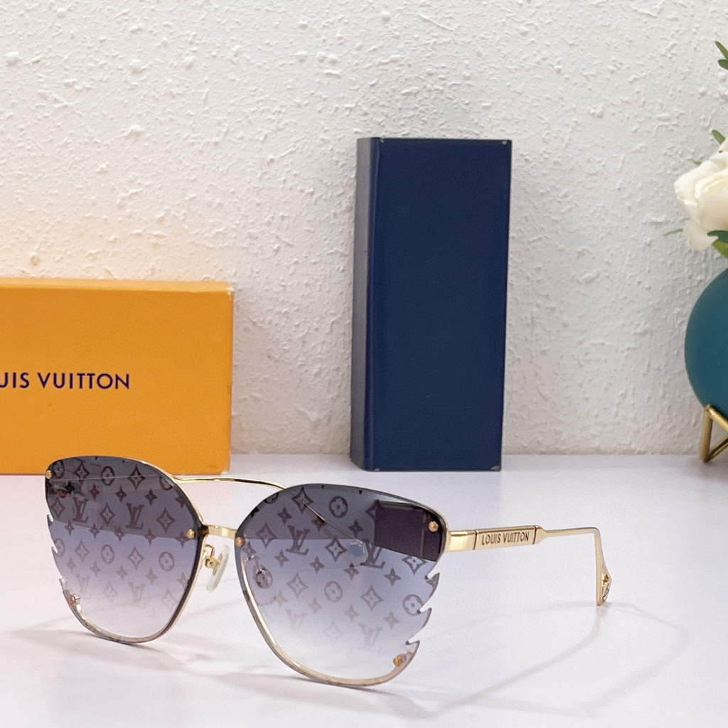 Louis Vuitton flower round sunglasses LV link cat eye sunglasses 992607